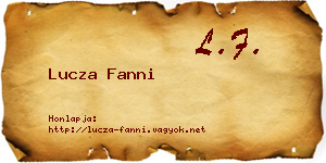 Lucza Fanni névjegykártya