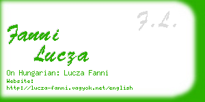 fanni lucza business card